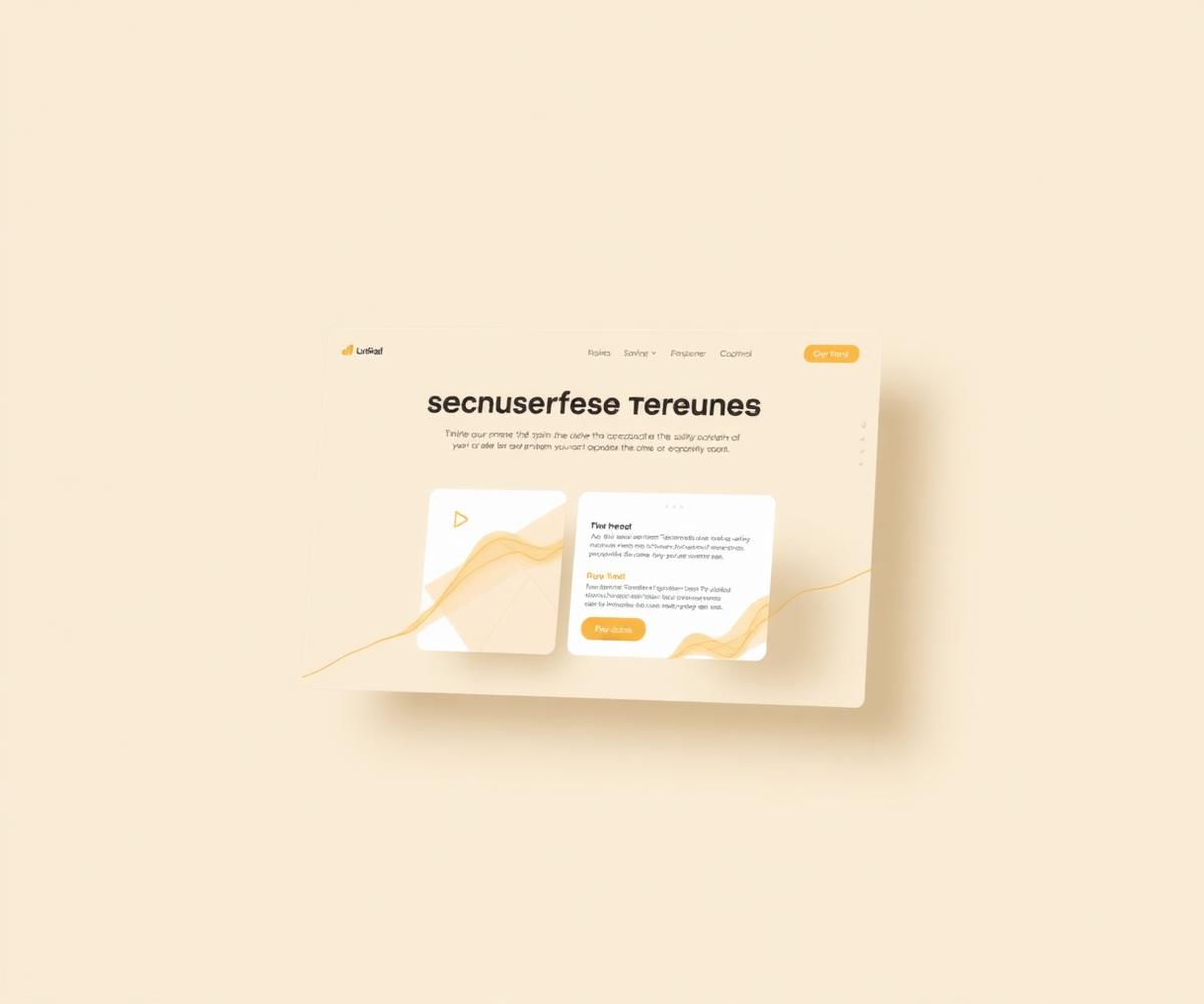 Abstract conversion-focused landing page layout concept